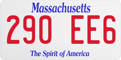MA license plate 290EE6