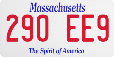 MA license plate 290EE9