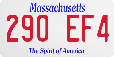 MA license plate 290EF4