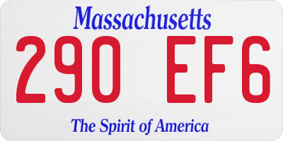 MA license plate 290EF6
