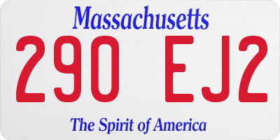 MA license plate 290EJ2