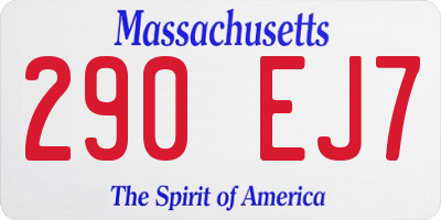 MA license plate 290EJ7