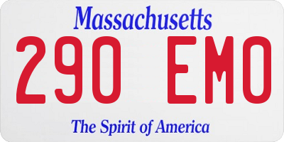 MA license plate 290EM0