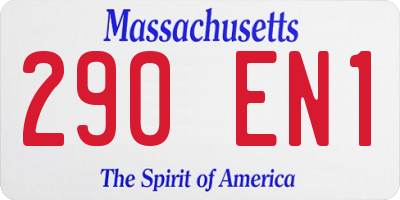 MA license plate 290EN1