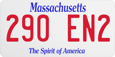 MA license plate 290EN2
