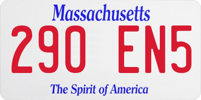 MA license plate 290EN5