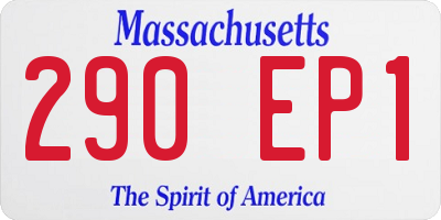 MA license plate 290EP1