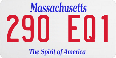 MA license plate 290EQ1