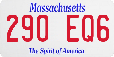 MA license plate 290EQ6