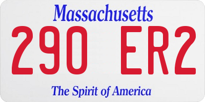 MA license plate 290ER2
