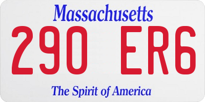 MA license plate 290ER6