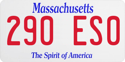 MA license plate 290ES0