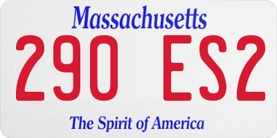 MA license plate 290ES2