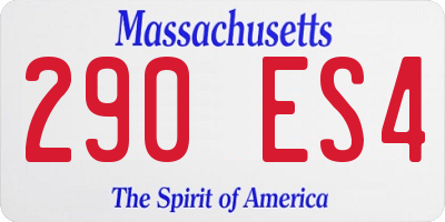 MA license plate 290ES4