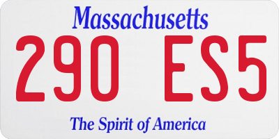 MA license plate 290ES5
