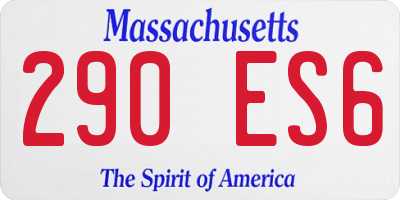 MA license plate 290ES6