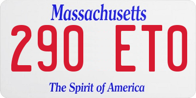 MA license plate 290ET0