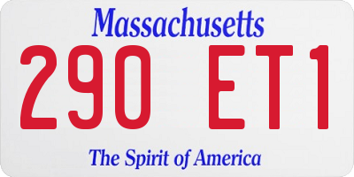 MA license plate 290ET1