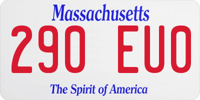 MA license plate 290EU0