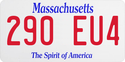 MA license plate 290EU4