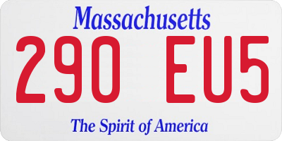MA license plate 290EU5