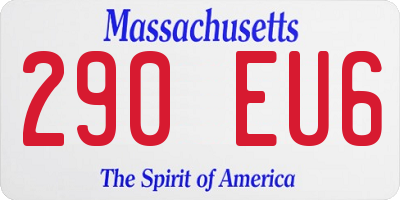 MA license plate 290EU6