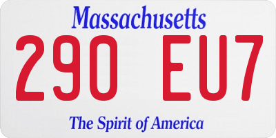 MA license plate 290EU7