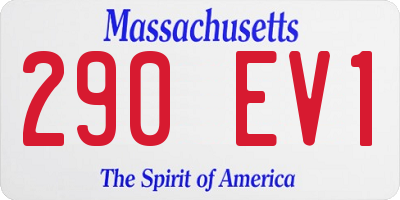 MA license plate 290EV1