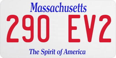 MA license plate 290EV2