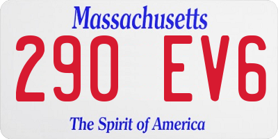 MA license plate 290EV6
