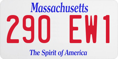 MA license plate 290EW1