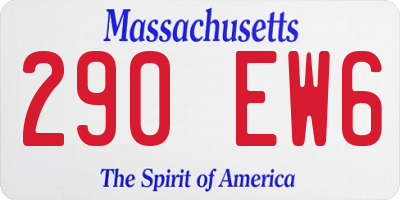 MA license plate 290EW6