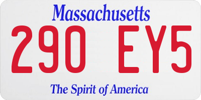 MA license plate 290EY5