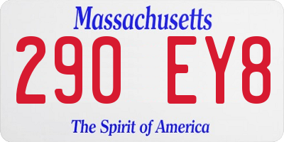 MA license plate 290EY8