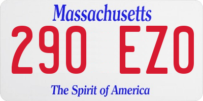 MA license plate 290EZ0