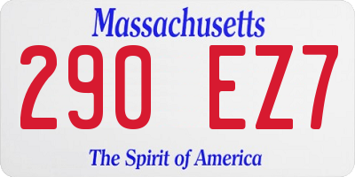 MA license plate 290EZ7