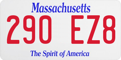 MA license plate 290EZ8