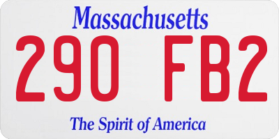 MA license plate 290FB2