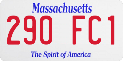 MA license plate 290FC1