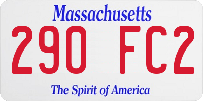 MA license plate 290FC2