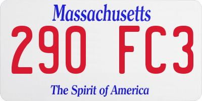 MA license plate 290FC3