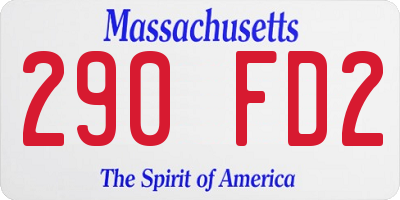 MA license plate 290FD2