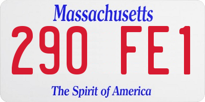 MA license plate 290FE1