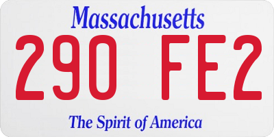 MA license plate 290FE2