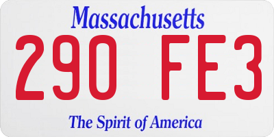 MA license plate 290FE3