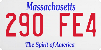 MA license plate 290FE4