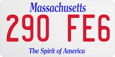 MA license plate 290FE6