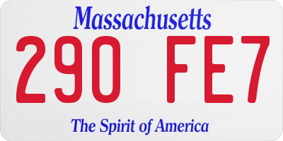 MA license plate 290FE7