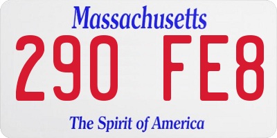 MA license plate 290FE8