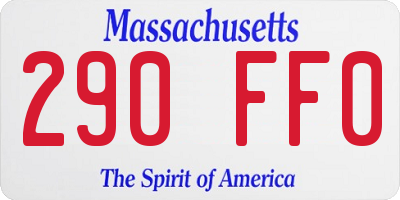 MA license plate 290FF0